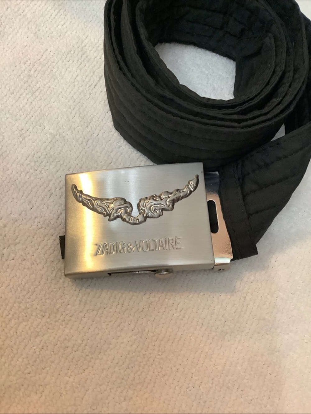 Zadig & Voltaire Belt Buckle in Silver Tone With Wing Logo​ - Picture 2 of 10